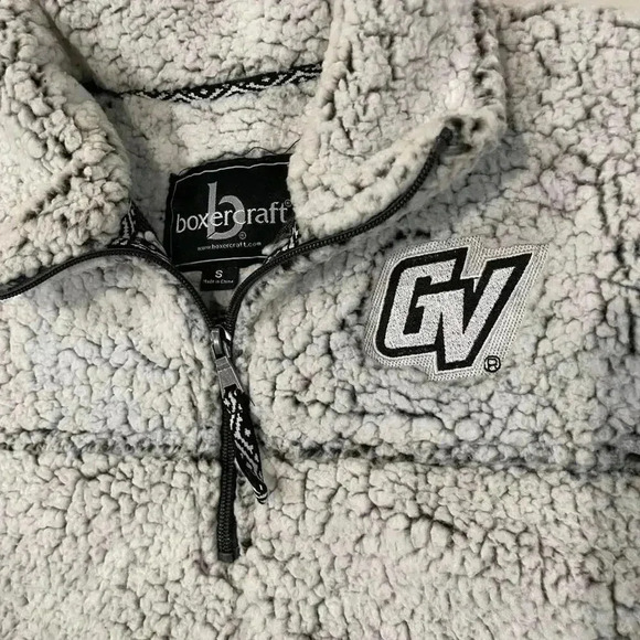 Boxercraft Gray Sherpa 1/2 Zip Pullover Sweatshirt Grand Valley Women's Small - Picture 3 of 6